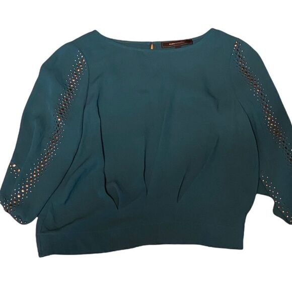 BCBG Women’s Blouse With Beads on Sleeves Size XS - Picture 1 of 5
